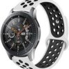Силиконова каишка Sport 22 mm за Samsung / Huawei watch бяло-черна