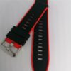 Силиконова каишка за Samsung, Huawei Watch 22 mm черно/червена - Image 2