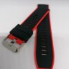 Силиконова каишка за Samsung, Huawei Watch 22 mm черно/червена - Image 4