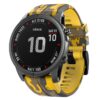 Силиконова каишка за Garmin 26mm Quick Fit камуфлажна жълта
