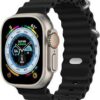 Силиконова каишка / Ocean band/ за Apple 49 mm 45 mm 44 mm 42 mm - черна - Image 2