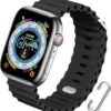 Силиконова каишка / Ocean band/ за Apple 49 mm 45 mm 44 mm 42 mm - черна