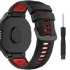 Силиконова каишка за Garmin Forerunner черно/червена