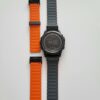 Силиконова магнитна каишка за Garmin 26 mm сиво/оранжева - Image 3